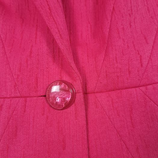 Country Casuals Petite Bright Fuchsia Pink Textured Fitted Tailored Blazer Jacket 14UK/42EU