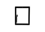 For iPad 3 / iPad 4 Digitizer Touch Screen Glass Home Button Black With Adhesive - FHT10IPDLCD