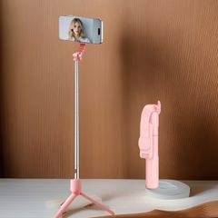 New 170cm Pink Bluetooth Selfie Stick Tripod with 2 LED Lights and Remote iPhone & Android