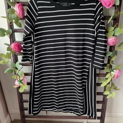 tunic Zara black & white tunic top asymmetrical style small