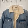 Fur lined denim jacket Image 2
