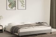 Bed Frame without Mattress Light Grey Super King Velvet