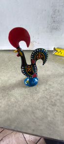 Hand-Painted Galo de Barcelos Rooster: Portuguese Good Luck Charm