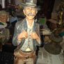 Large Vintage Hand Painted Western Cowboy or Gunslinger Sculpture created by artist Michael Garman, Postage available or Collection, Image 2