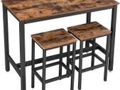 _Bar Table Set with 2 Bar Stools Kitchen Counter with Bar Chairs Kitchen Table and Kitchen Chairs Industrial Design