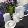 Le Creuset Grand Teapot 1.3L with 2 Mugs 350ml Cotton Matte Stoneware Image 4