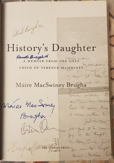 History's Daughter: A Memoir From The Only Child Of Terence MacSwiney by Marie MacSwiney Brugha (Signed)