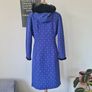 Vintage 1970s 1960s hippie psychedelic purple blue maxi coat with hood Made in Ireland Irish design whimsygoth Image 4