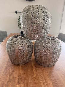 Silver/metal light shade