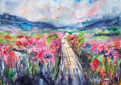 wild Atlantic way watercolour