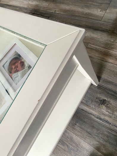 Ikea Coffee table, white/glass