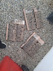 Roof tiles x 3 Damaged