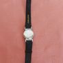 very old manual Foreign watch. Leather strap. Working. Beautiful 15 Jewels manual wind movement Swiss made . Image 7