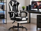 Gaming chair with footrest
