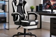 Gaming chair with footrest