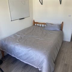 Pine Double Bed with Mattress