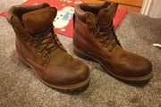 timberland brown high top cut boots shoes