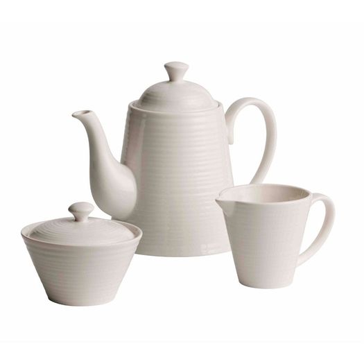Ripple Beverage Pot, Cream & Sugar Set