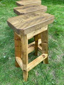 Hand Made Custom Built Home Bar Garden Stools