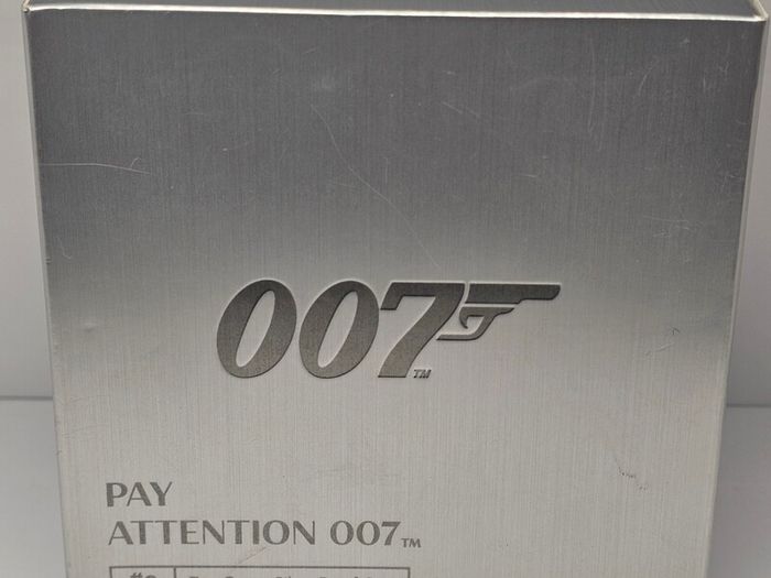 Royal Mint 2020 Silver Proof. 999 2oz Silver 5 Pounds Pay Attention 007 in Original Holder with COA