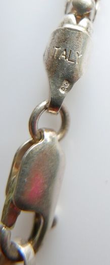 Vintage, Women's Sterling Silver 925 Bead Necklace. length 18,5" - 23,9g