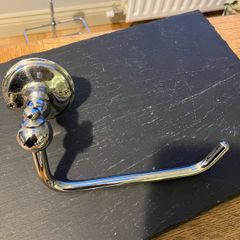Chrome toilet roll holder
