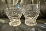 Pair of Heavy Crystal Hobnail Cut Whiskey Glasses