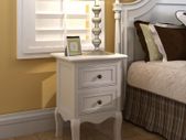 Nightstands 4 pcs with 2 Drawers MDF White