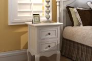 Nightstands 4 pcs with 2 Drawers MDF White