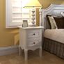 Nightstands 4 pcs with 2 Drawers MDF White Image 5