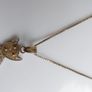 Vintage Sterling Silver 925 Cat Pendant and Sterling Chain length 16" - 2,95g Image 2