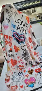 Moschino Cheap & Chic I Love Art Scarf - Rrp 219 (new)
