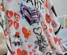 Moschino Cheap & Chic I Love Art Scarf - Rrp 219 (new)