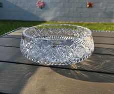 Heavy Medium Sized Crystal Fruit Bowl