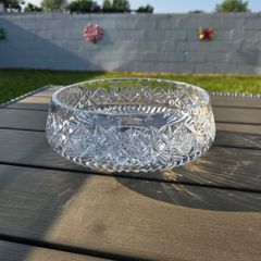 Heavy Medium Sized Crystal Fruit Bowl