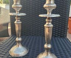 Lovely pair of Vintage silver-plated candle holders