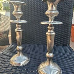 Lovely pair of Vintage silver-plated candle holders