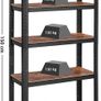 5 Tier Storage Rack Unit Holds 650 kg (130 kg per shelf) Adjustable Shelves Industrial Style Living Room Kitchen Image 2
