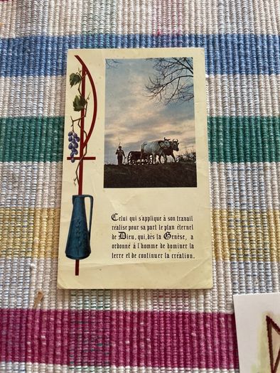 Vintage French communion prayer cards 1970s x 4