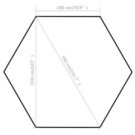 Hexagonal Pop-Up Marquee with 6 Sidewalls Cream White 3.6x3.1 m