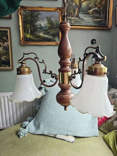 Three-Arm Chandelier, Made in Italy, Mid-20th Century
