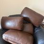 x4 Brown leather cushions 30x55cm Image 10