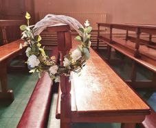 Pew End Flower Wreaths for Hire