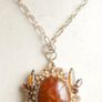 Beautiful Vintage Pendant or Brooch with a chain Image 2