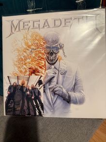Megadeth Blue ghostly vinyl with signed post card