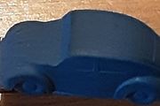 vintage vw beetle,  made of rubber