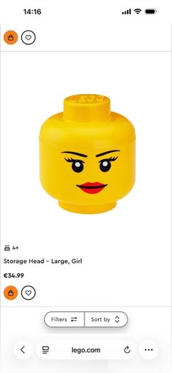 lego heads 2x large 1x midi 1x mini