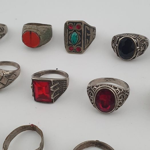 Antique Heritage Ring Collection 15 Rustic Brass Jewellery Pieces