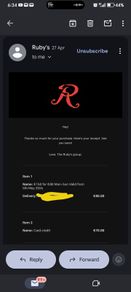 Ruby's Swords/ Point Voucher