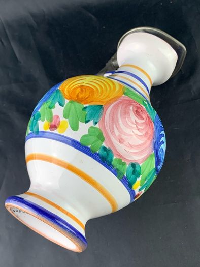 Vintage Art Pottery Hand Painted Pitcher